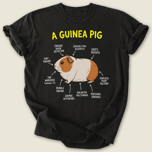 Cavia Porcellus T-shirt-Tee-Black-Guinea Pig Culture