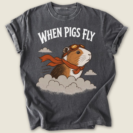 Cavy Aviator T-shirt-Tee-Pepper-Guinea Pig Culture