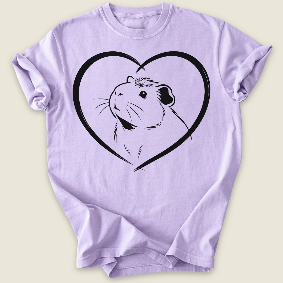Crested Heart T-shirt-Tee-Orchid-Guinea Pig Culture