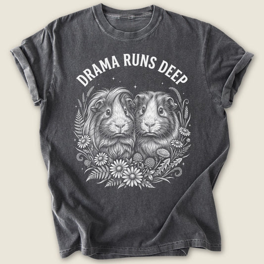 Drama Runs Deep T-shirt-Tee-Pepper-Guinea Pig Culture