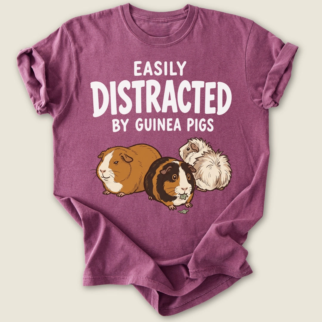 Easily Distracted T-shirt-Tee-Berry-Guinea Pig Culture