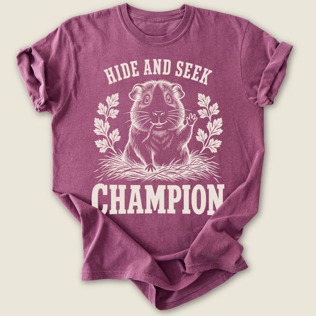Hide And Seek Champion T-shirt-Tee-Berry-Guinea Pig Culture
