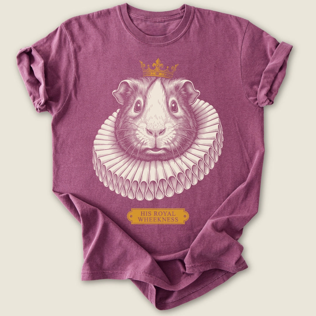 His Royal Wheekness T-shirt-Tee-Berry-Guinea Pig Culture