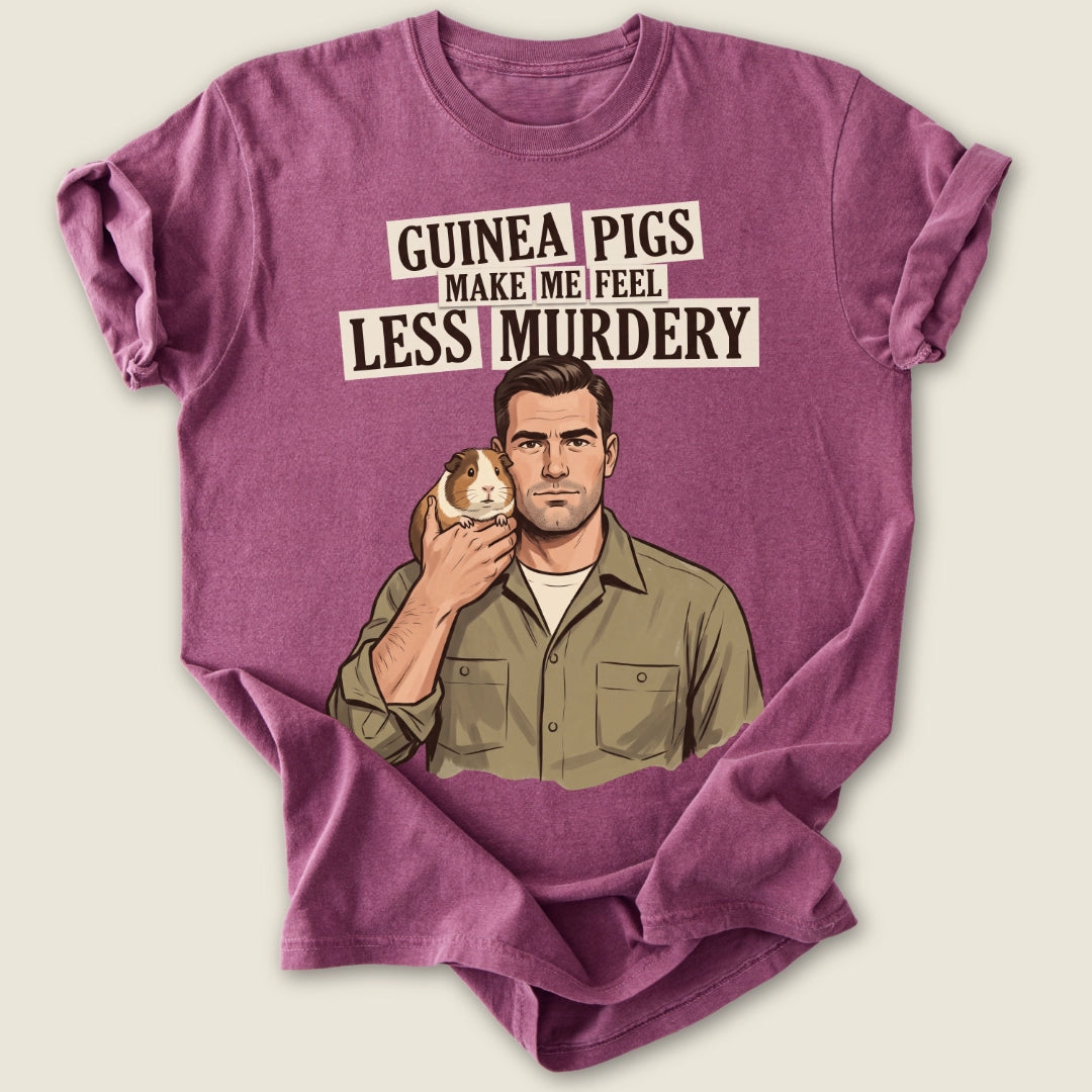 Make Me Feel Less Murdery T-shirt-Tee-Berry-Guinea Pig Culture