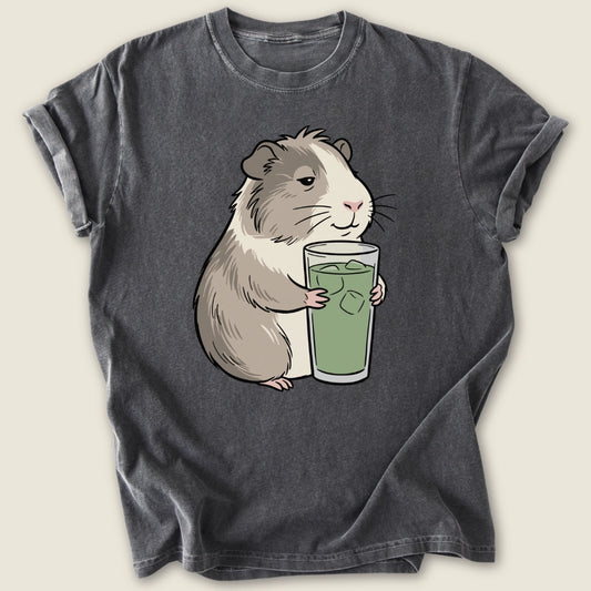 Matcha Piggy T-shirt-Tee-Pepper-Guinea Pig Culture