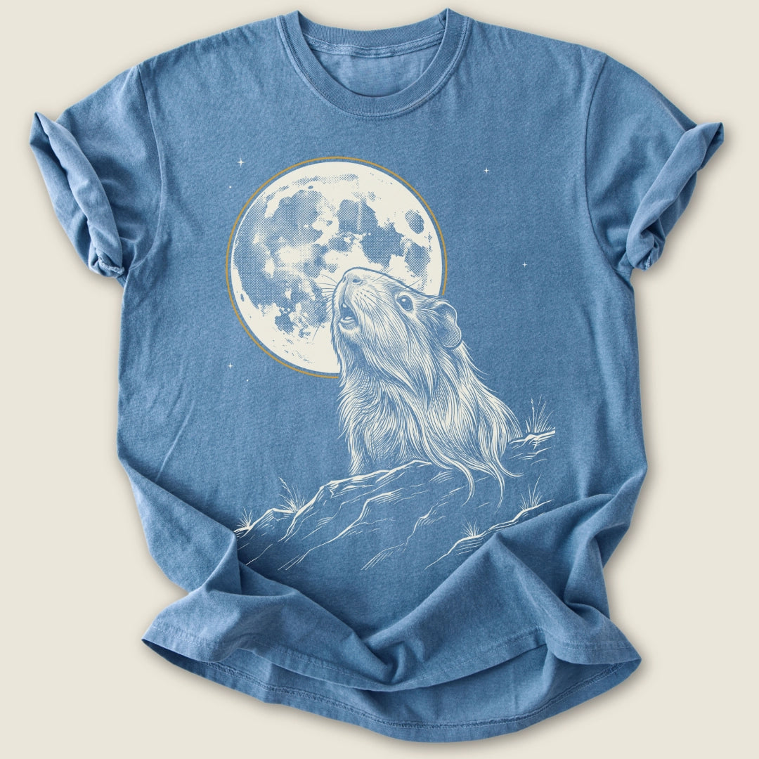 Midnight Wheek T-shirt-Tee-Blue Jean-Guinea Pig Culture