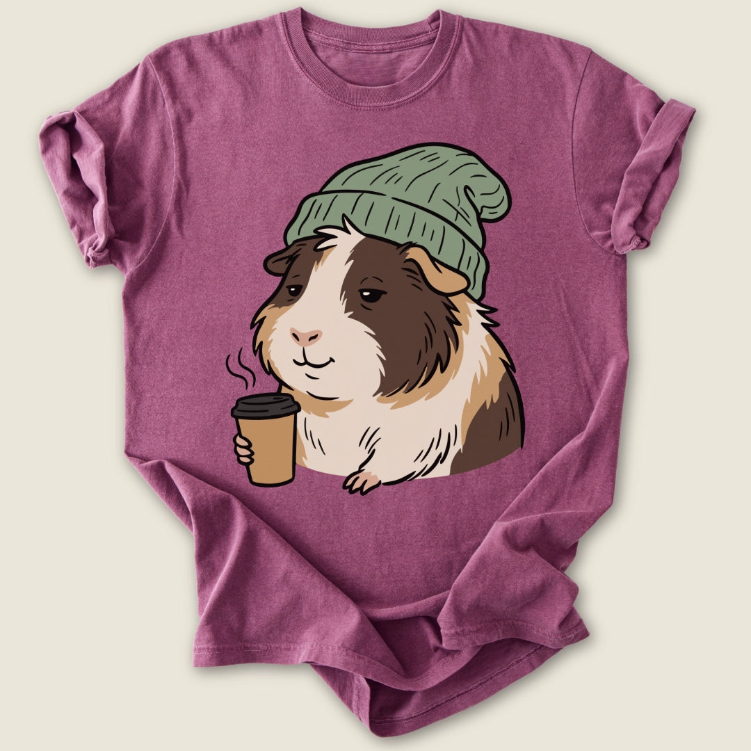 Morning Piggo T-shirt-Tee-Berry-Guinea Pig Culture