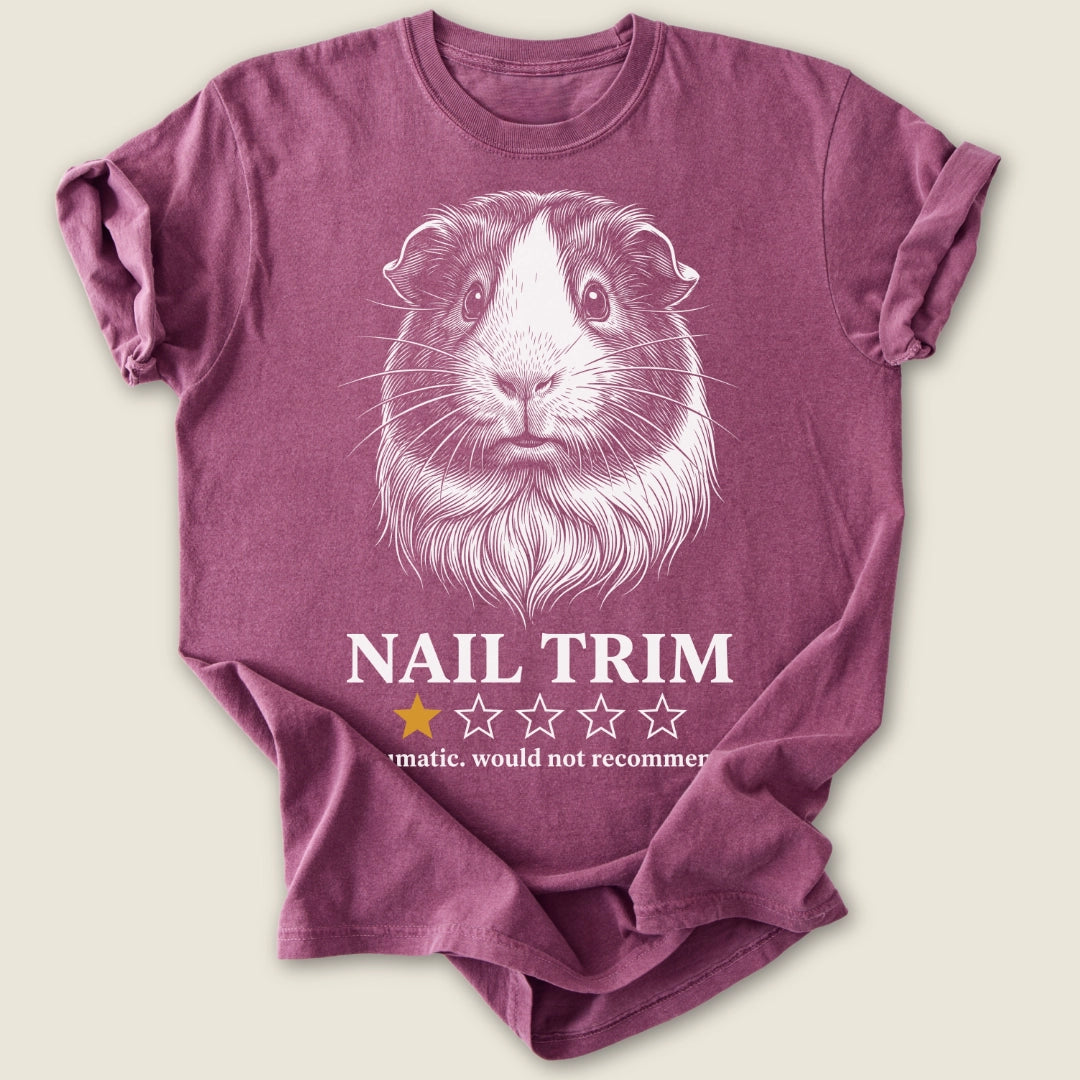 One Star Nail Trim T-shirt-Tee-Berry-Guinea Pig Culture