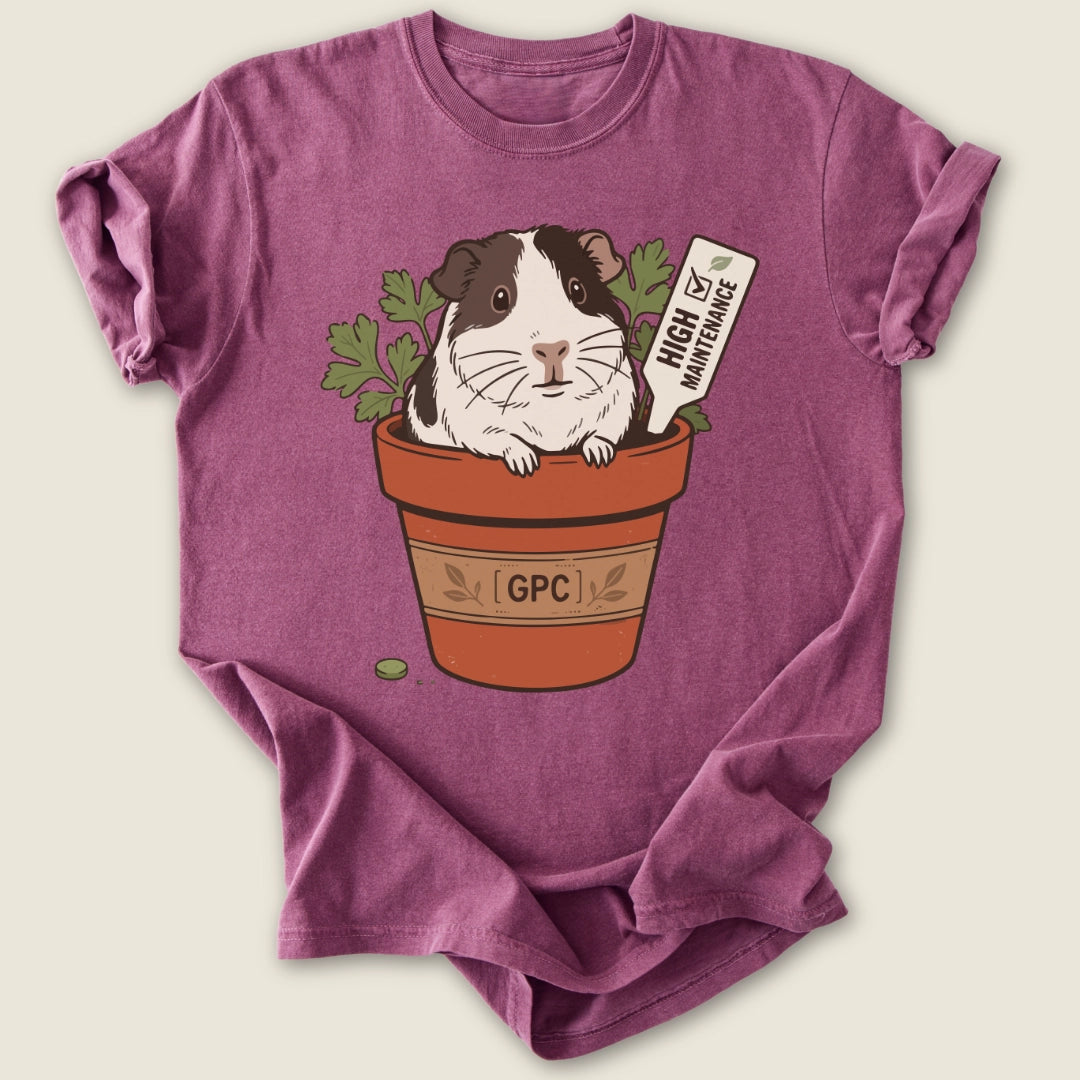Potted Piggy T-shirt-Tee-Berry-Guinea Pig Culture