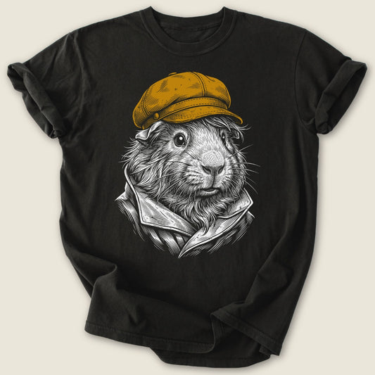 The Salty Cavy T-shirt-Tee-Black-Guinea Pig Culture