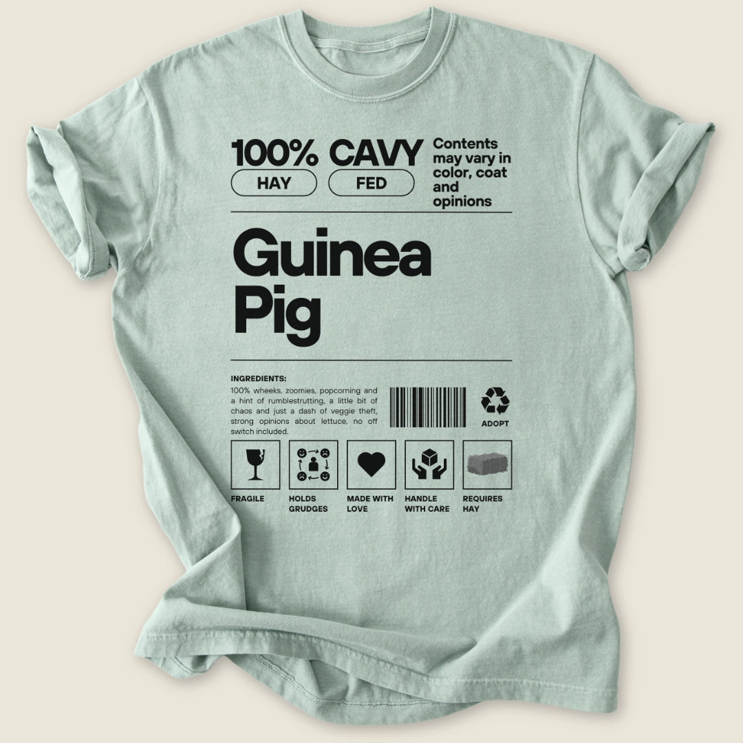 100% Guinea Pig T-shirt-Tee-Bay-Guinea Pig Culture