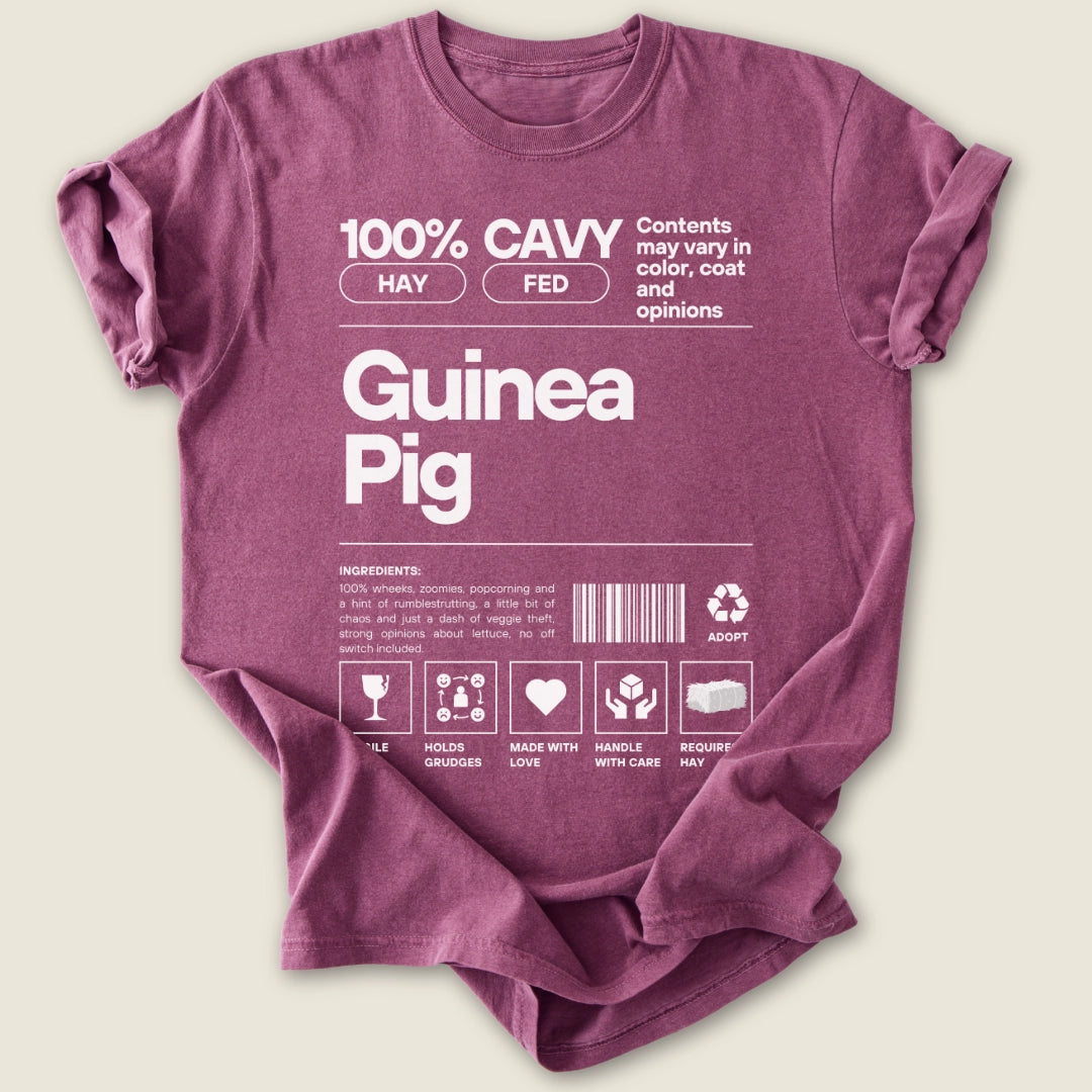100% Guinea Pig T-shirt-Tee-Berry-Guinea Pig Culture