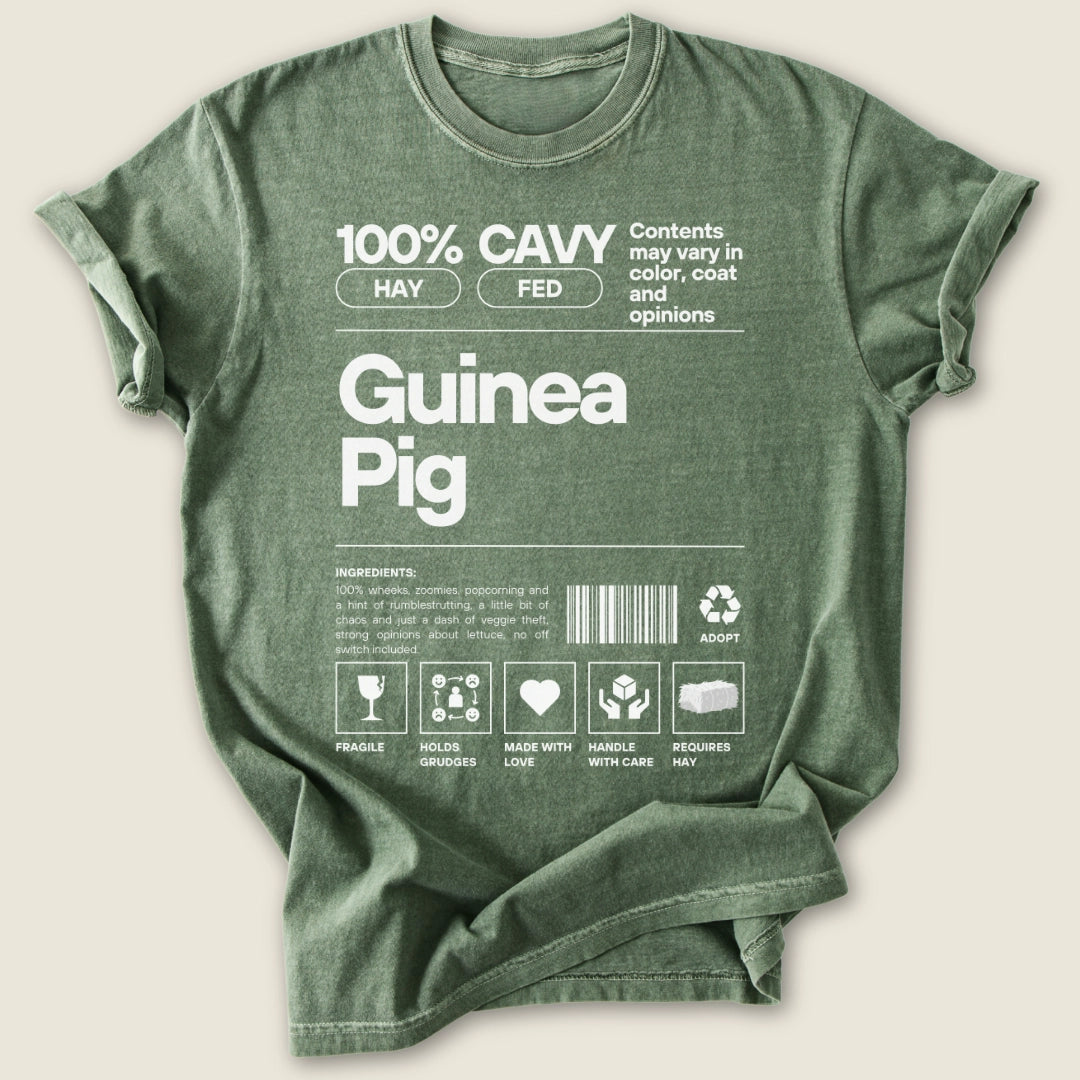 100% Guinea Pig T-shirt-Tee-Moss-Guinea Pig Culture