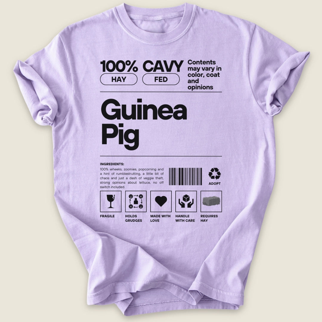 100% Guinea Pig T-shirt-Tee-Orchid-Guinea Pig Culture