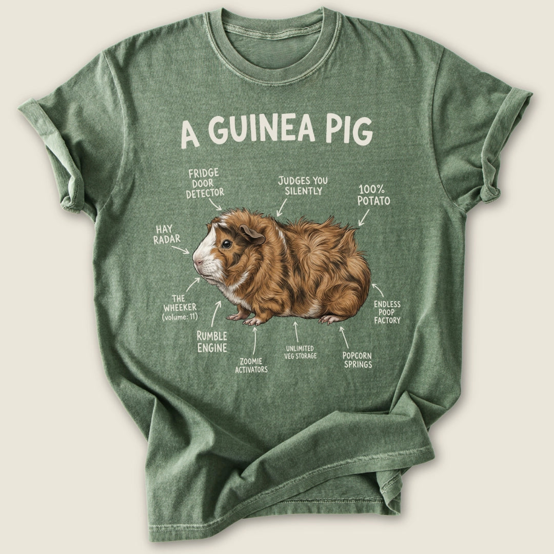 A Guinea Pig T-shirt-Tee-Moss-Guinea Pig Culture