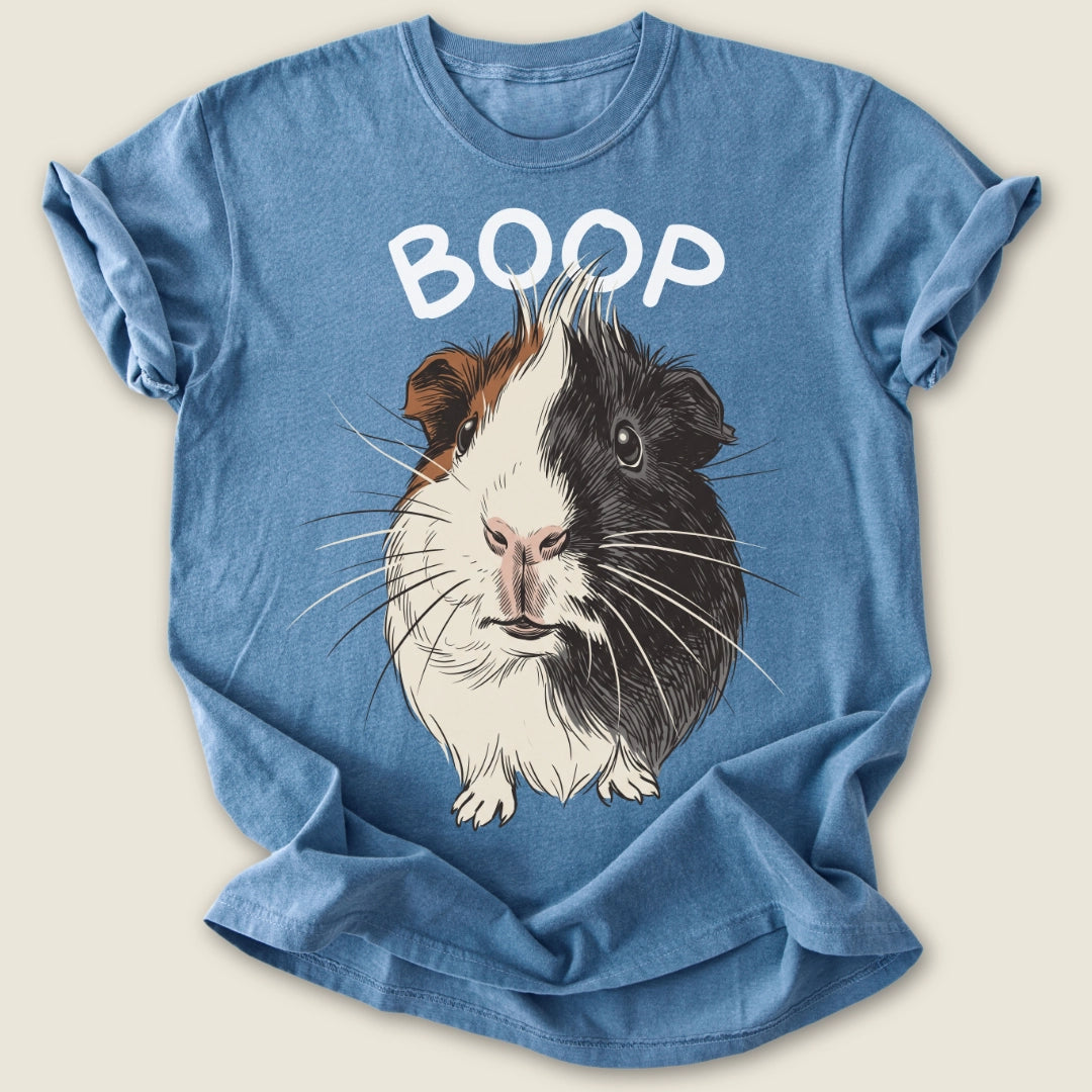 Abyssinian Boop T-shirt-Tee-Blue Jean-Guinea Pig Culture