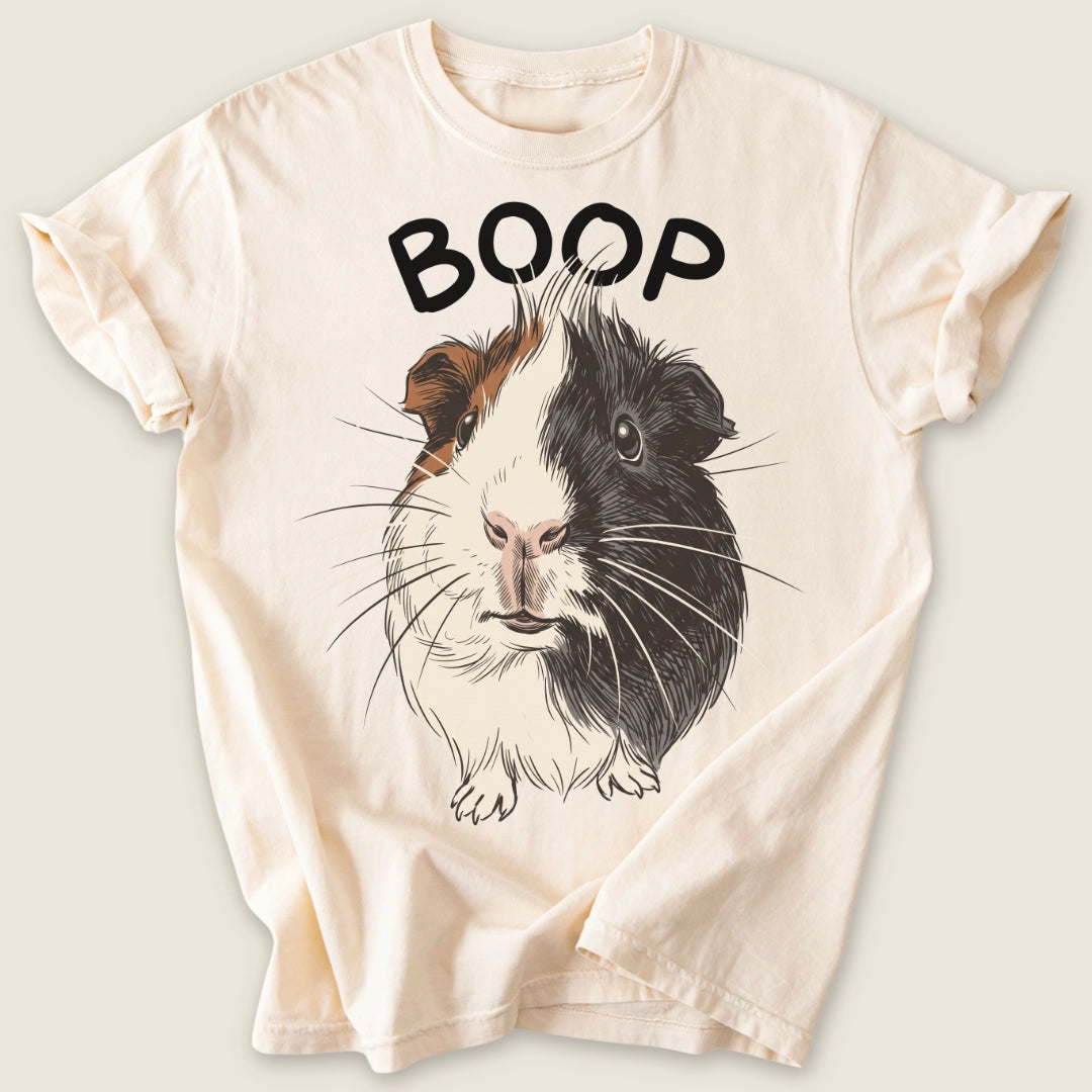 Abyssinian Boop T-shirt-Tee-Ivory-Guinea Pig Culture