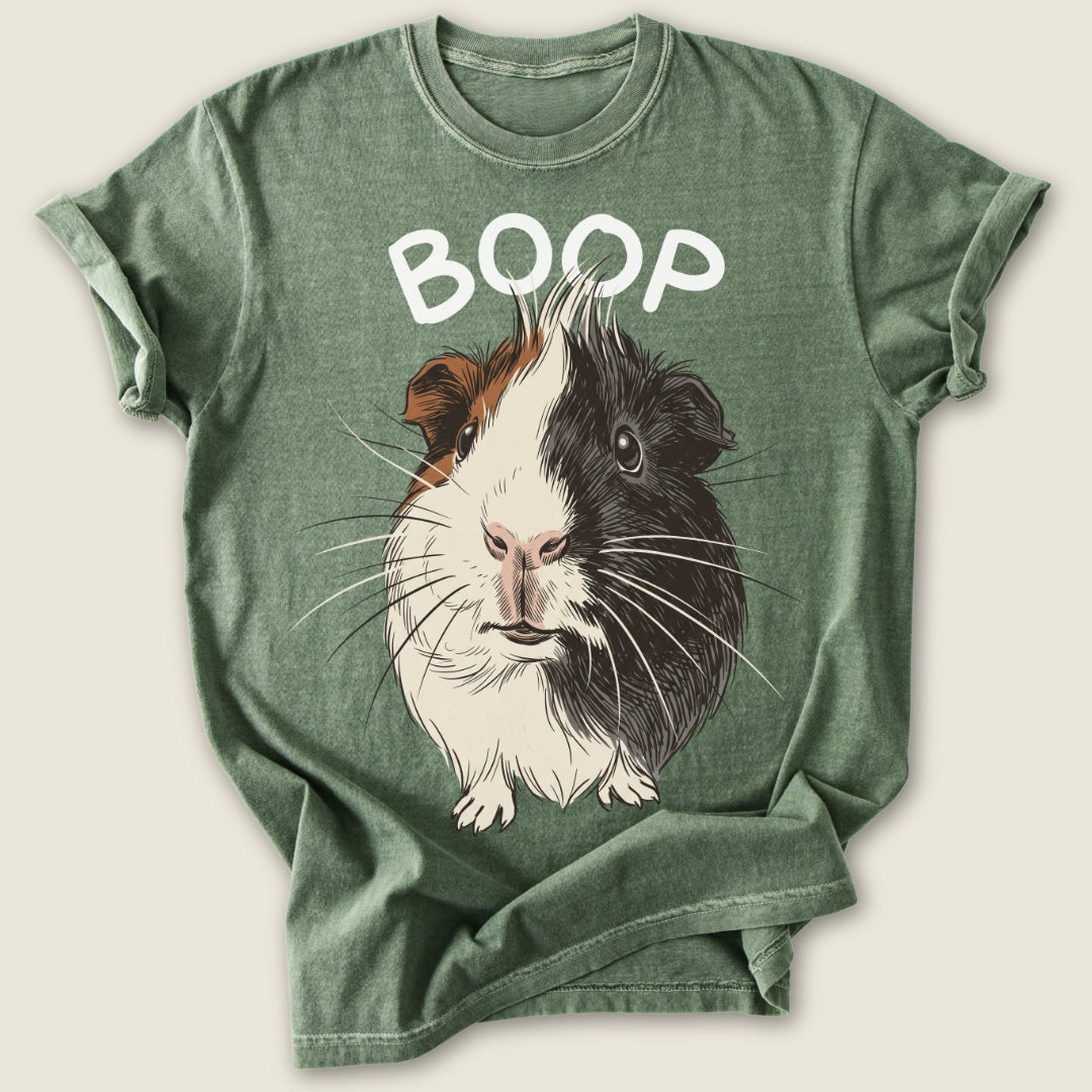 Abyssinian Boop T-shirt-Tee-Moss-Guinea Pig Culture