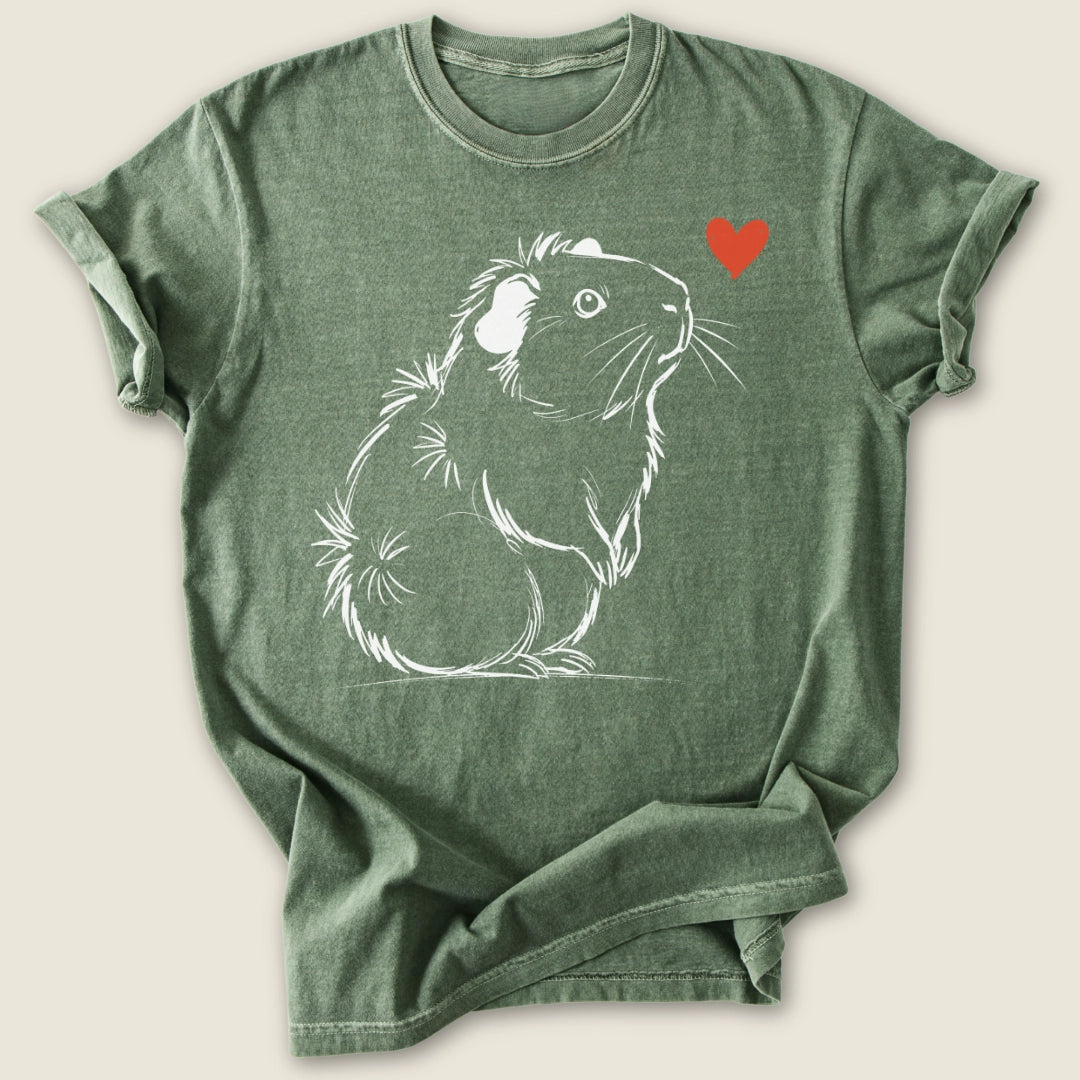 Abyssinian Guinea Ink T-shirt-Tee-Moss-Guinea Pig Culture