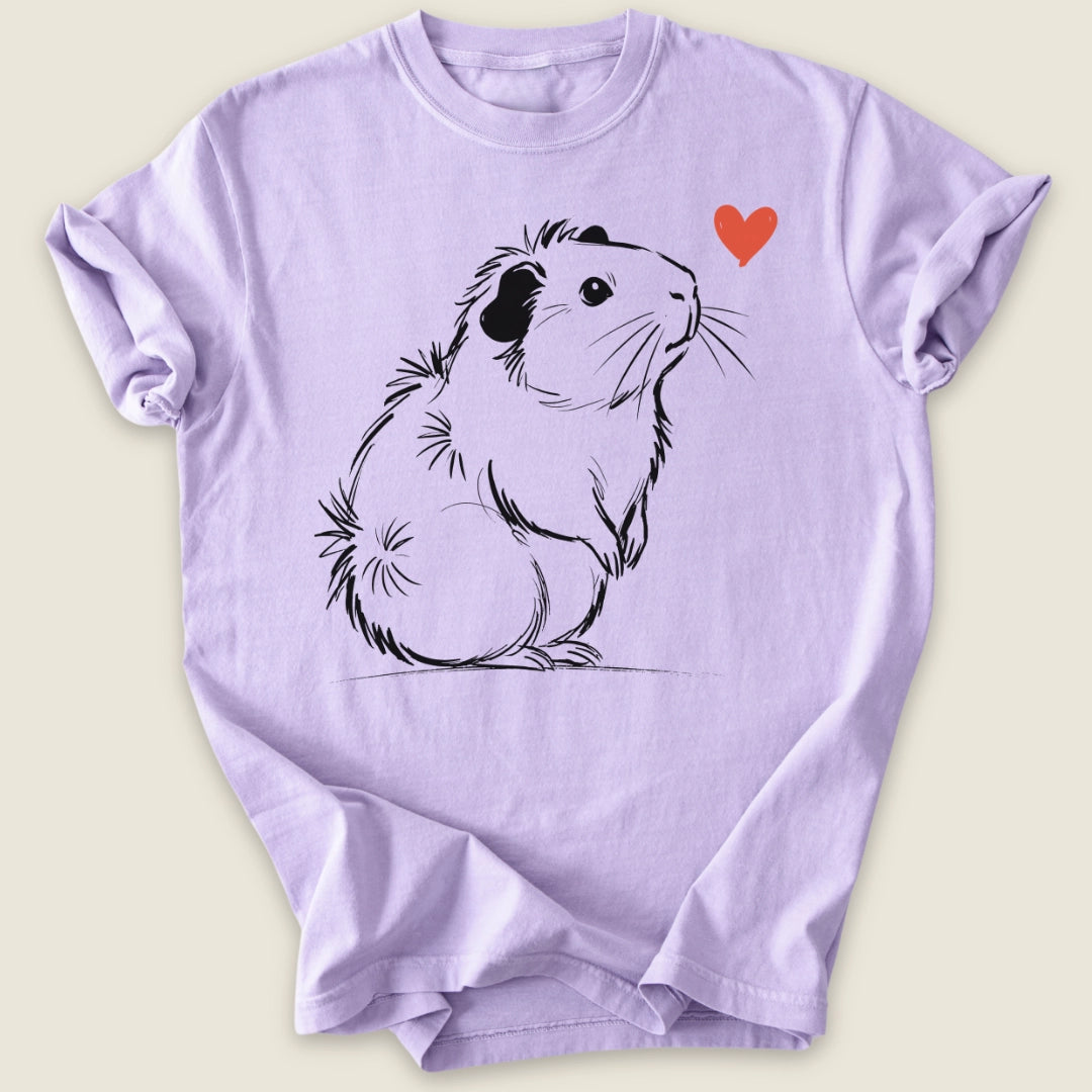 Abyssinian Guinea Ink T-shirt-Tee-Orchid-Guinea Pig Culture