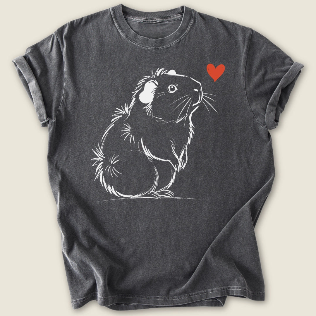 Abyssinian Guinea Ink T-shirt-Tee-Pepper-Guinea Pig Culture