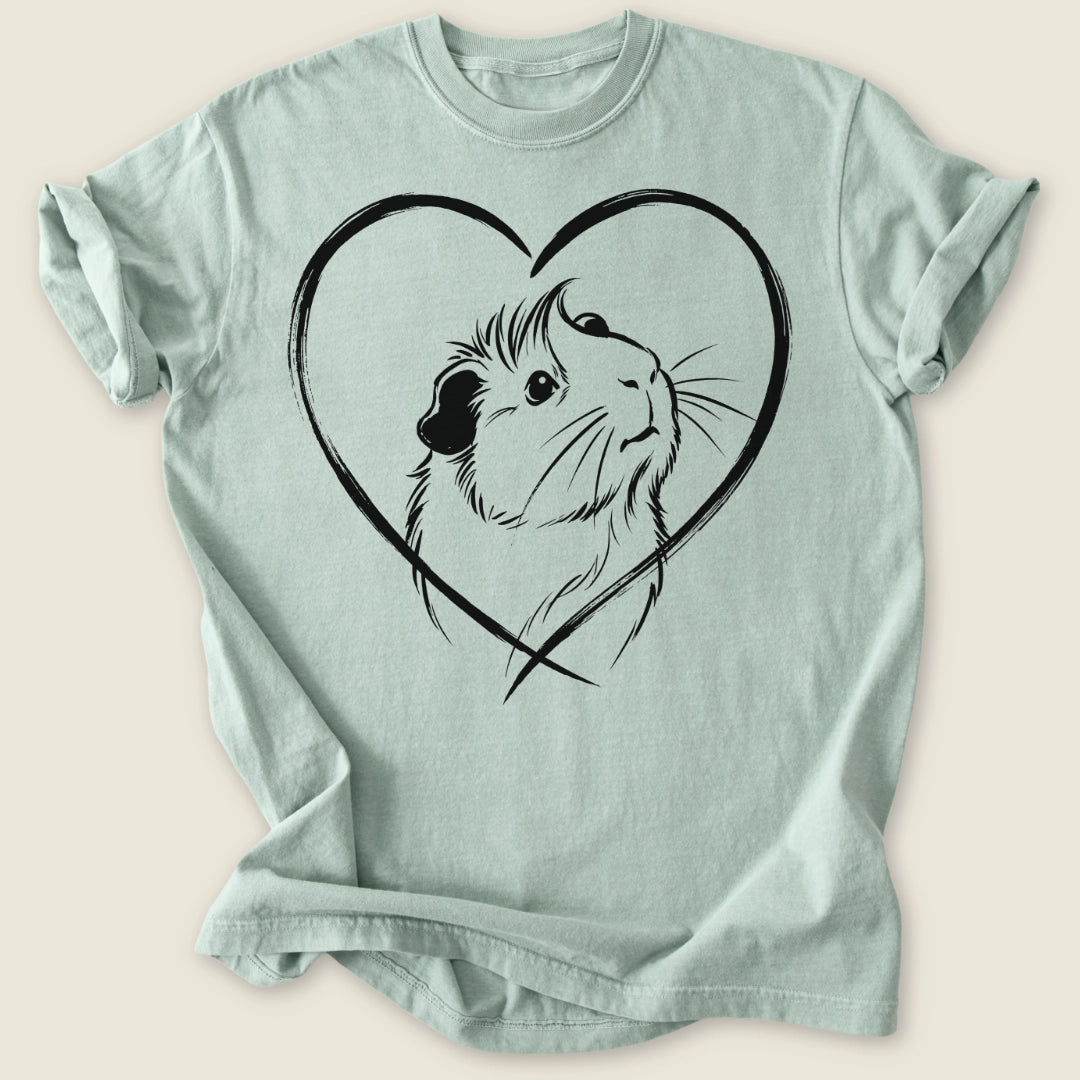 Abyssinian Heart T-shirt-Tee-Bay-Guinea Pig Culture