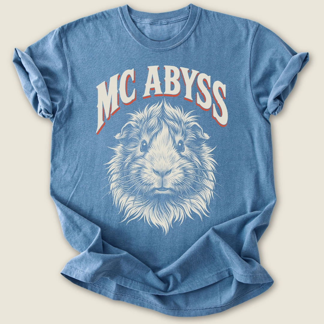 Abyssinian Rockstar T-shirt-Tee-Blue Jean-Guinea Pig Culture