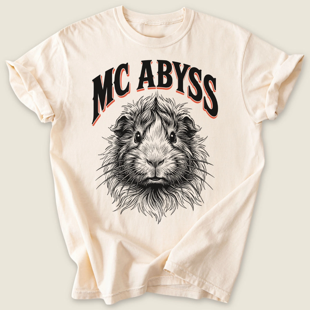 Abyssinian Rockstar T-shirt-Tee-Ivory-Guinea Pig Culture