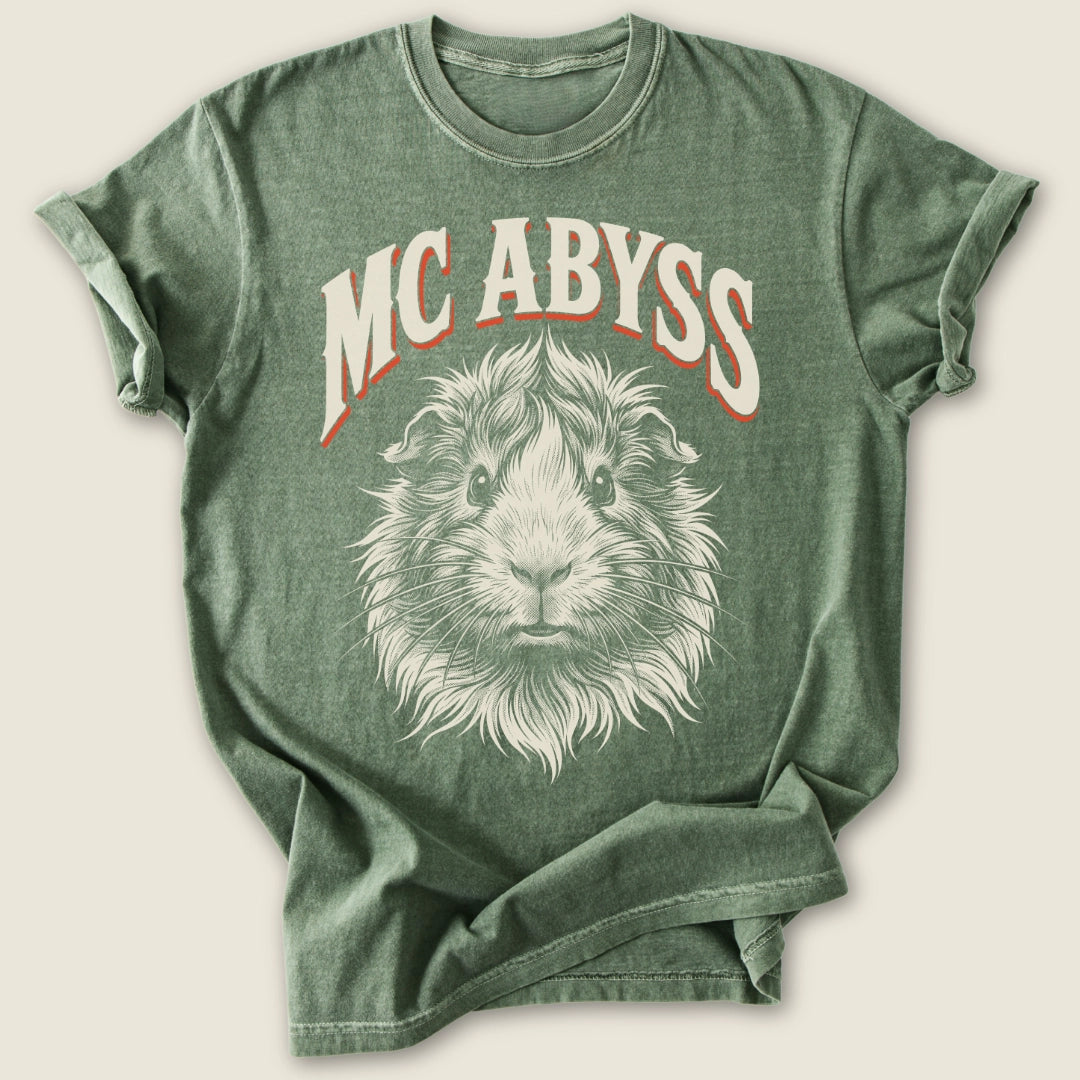 Abyssinian Rockstar T-shirt-Tee-Moss-Guinea Pig Culture