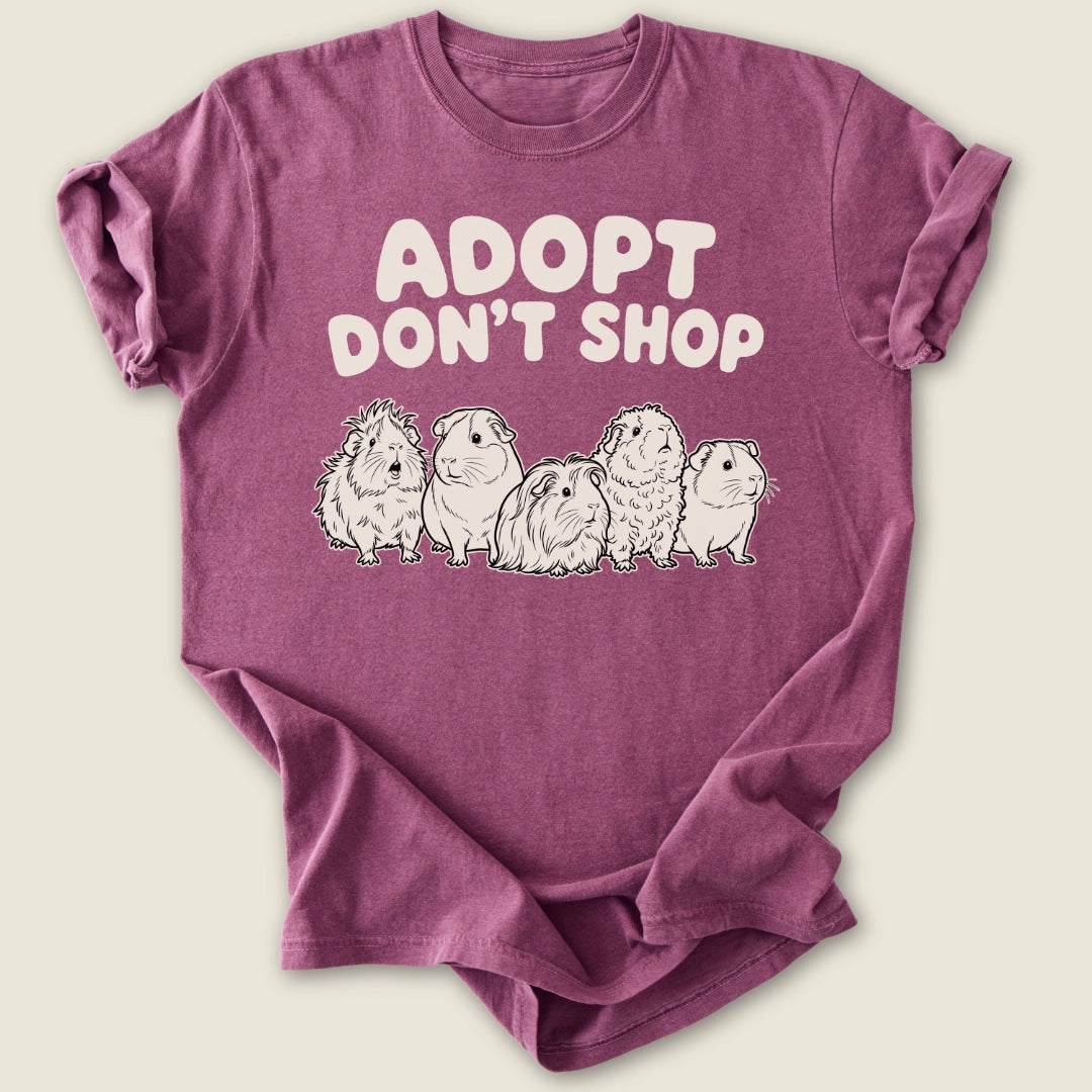 Adopt Don't Shop T-shirt-Tee-Berry-Guinea Pig Culture