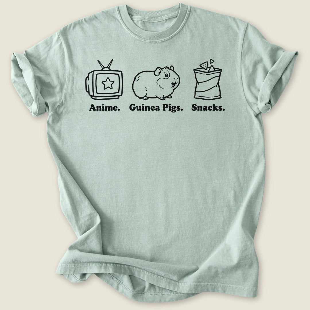 Anime. Guinea Pigs. Snacks. T-shirt-Tee-Bay-Guinea Pig Culture