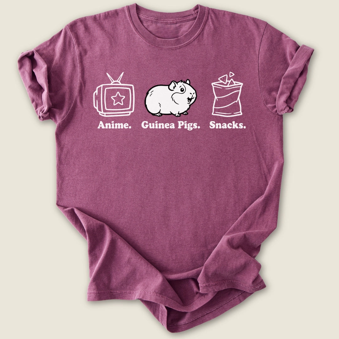 Anime. Guinea Pigs. Snacks. T-shirt-Tee-Berry-Guinea Pig Culture