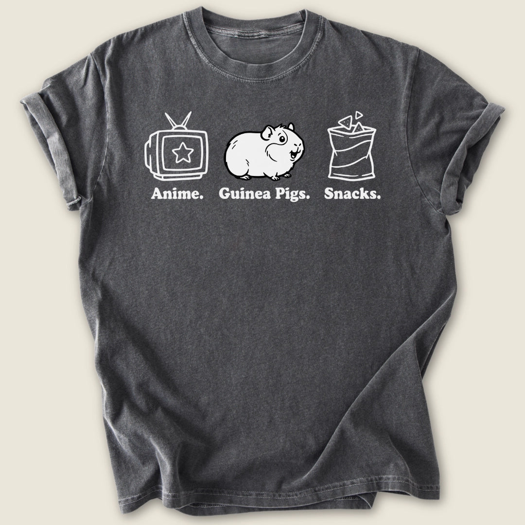 Anime. Guinea Pigs. Snacks. T-shirt-Tee-Pepper-Guinea Pig Culture