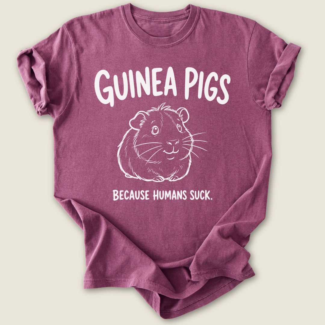 Because Humans Suck T-shirt-Tee-Berry-Guinea Pig Culture