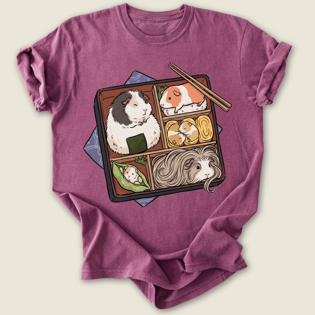 Bento Piggies T-shirt-Tee-Berry-Guinea Pig Culture
