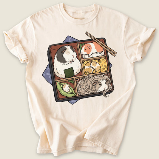 Bento Piggies T-shirt-Tee-Ivory-Guinea Pig Culture