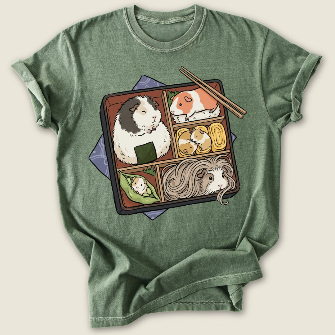 Bento Piggies T-shirt-Tee-Moss-Guinea Pig Culture