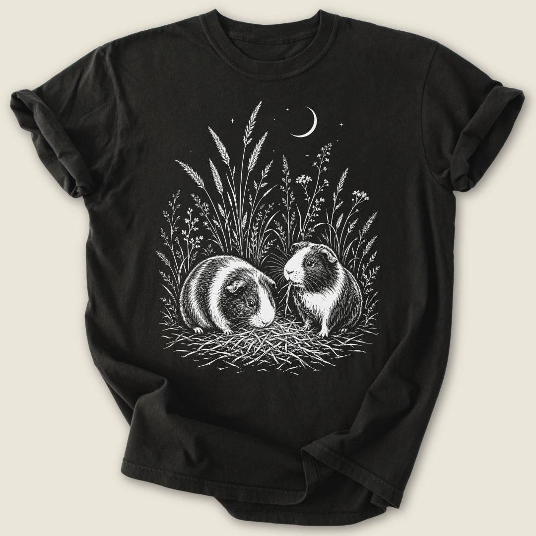 Bonded Pair T-shirt-Tee-Black-Guinea Pig Culture