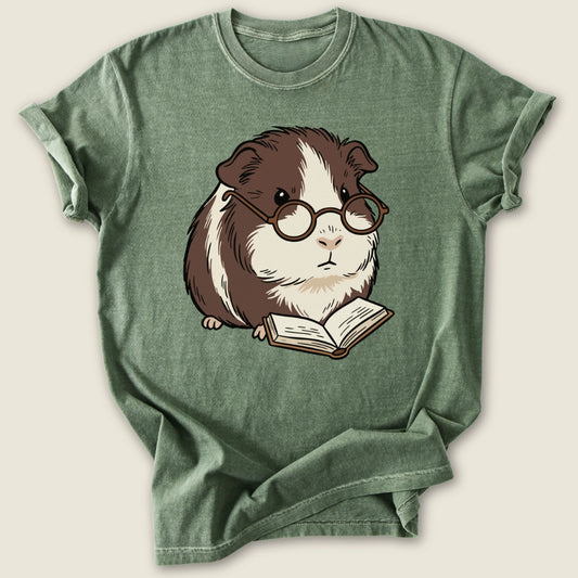 Bookish Pig T-shirt-Tee-Moss-Guinea Pig Culture