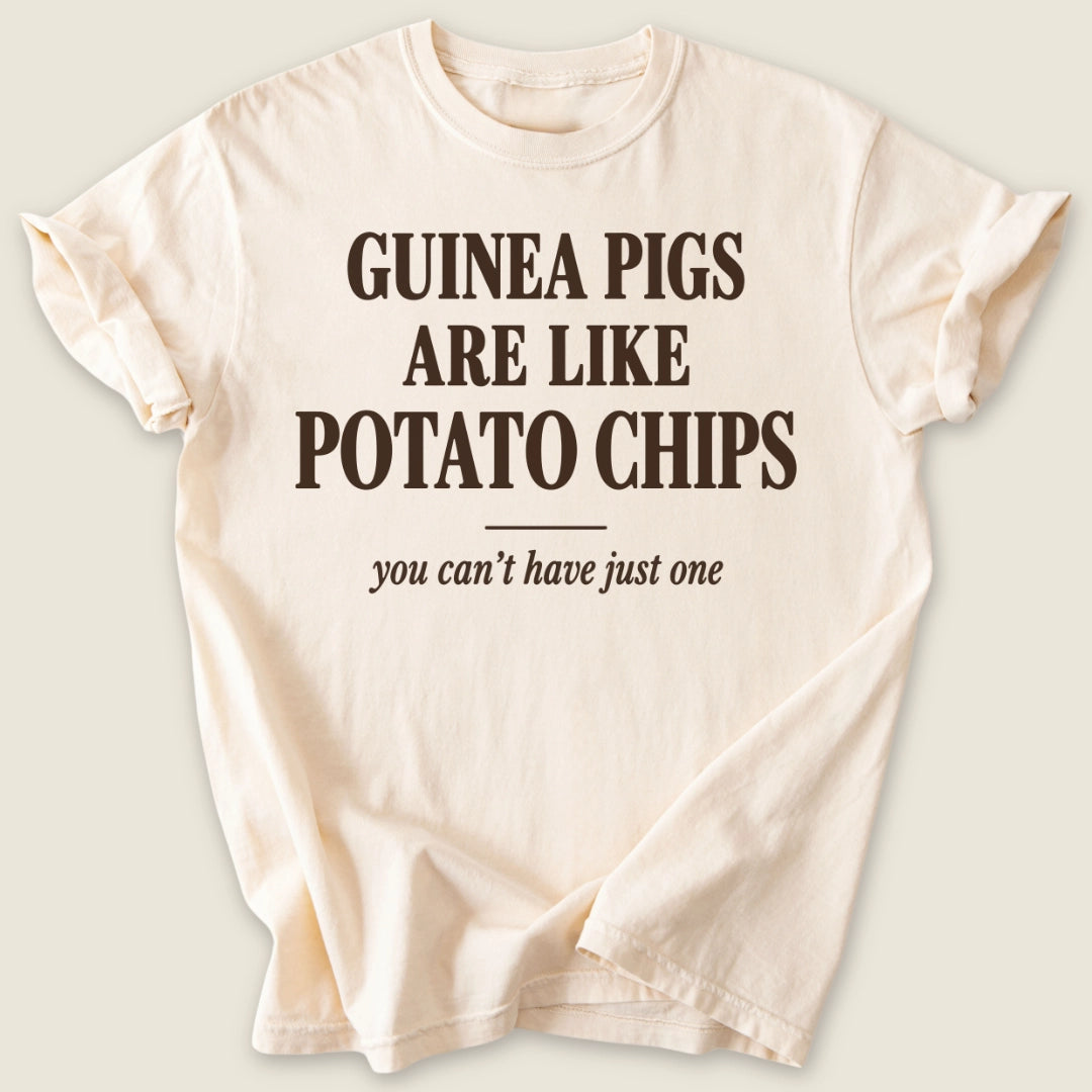 Can't Have Just One T-shirt-Tee-Ivory-Guinea Pig Culture