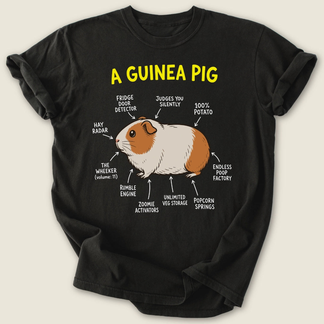 Cavia Porcellus T-shirt-Tee-Black-Guinea Pig Culture