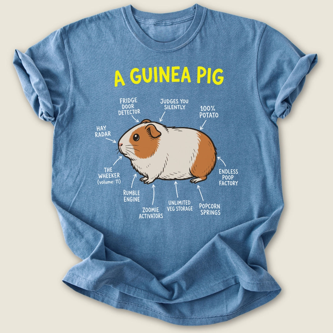 Cavia Porcellus T-shirt-Tee-Blue Jean-Guinea Pig Culture