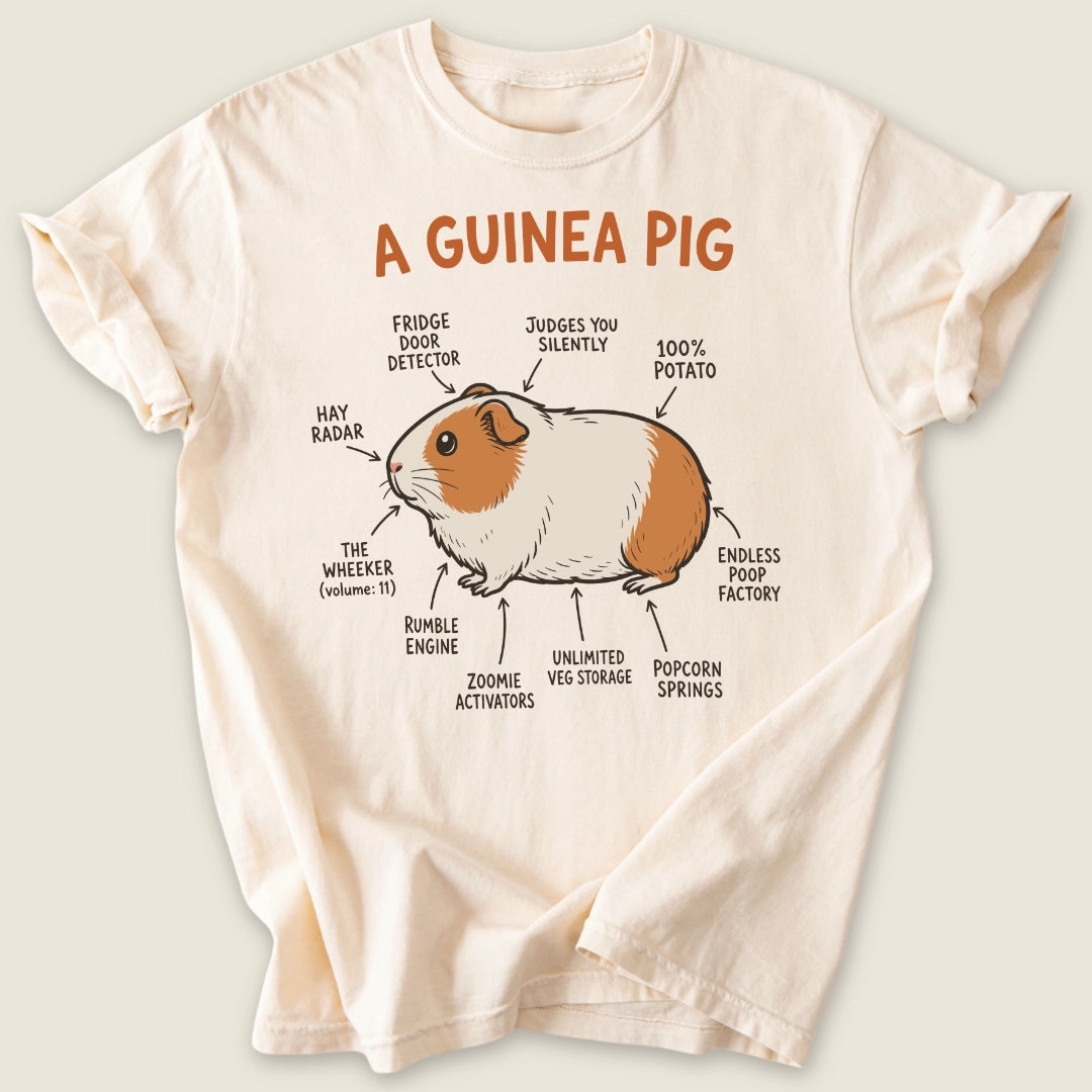 Cavia Porcellus T-shirt-Tee-Ivory-Guinea Pig Culture