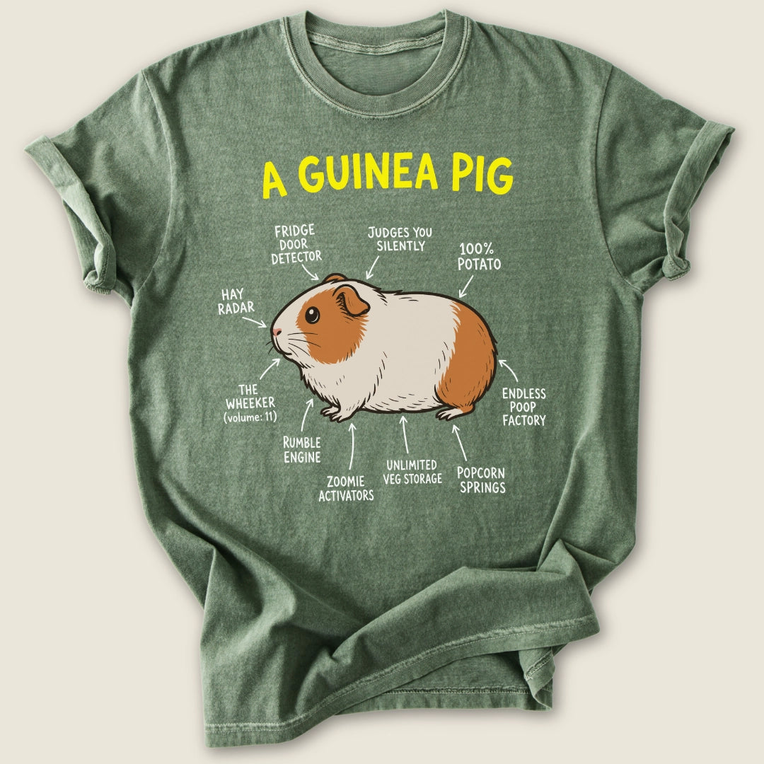 Cavia Porcellus T-shirt-Tee-Moss-Guinea Pig Culture