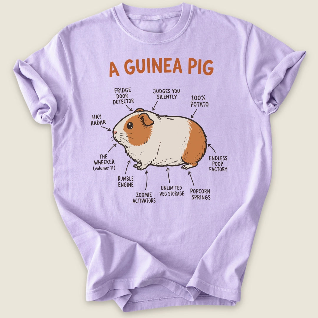 Cavia Porcellus T-shirt-Tee-Orchid-Guinea Pig Culture