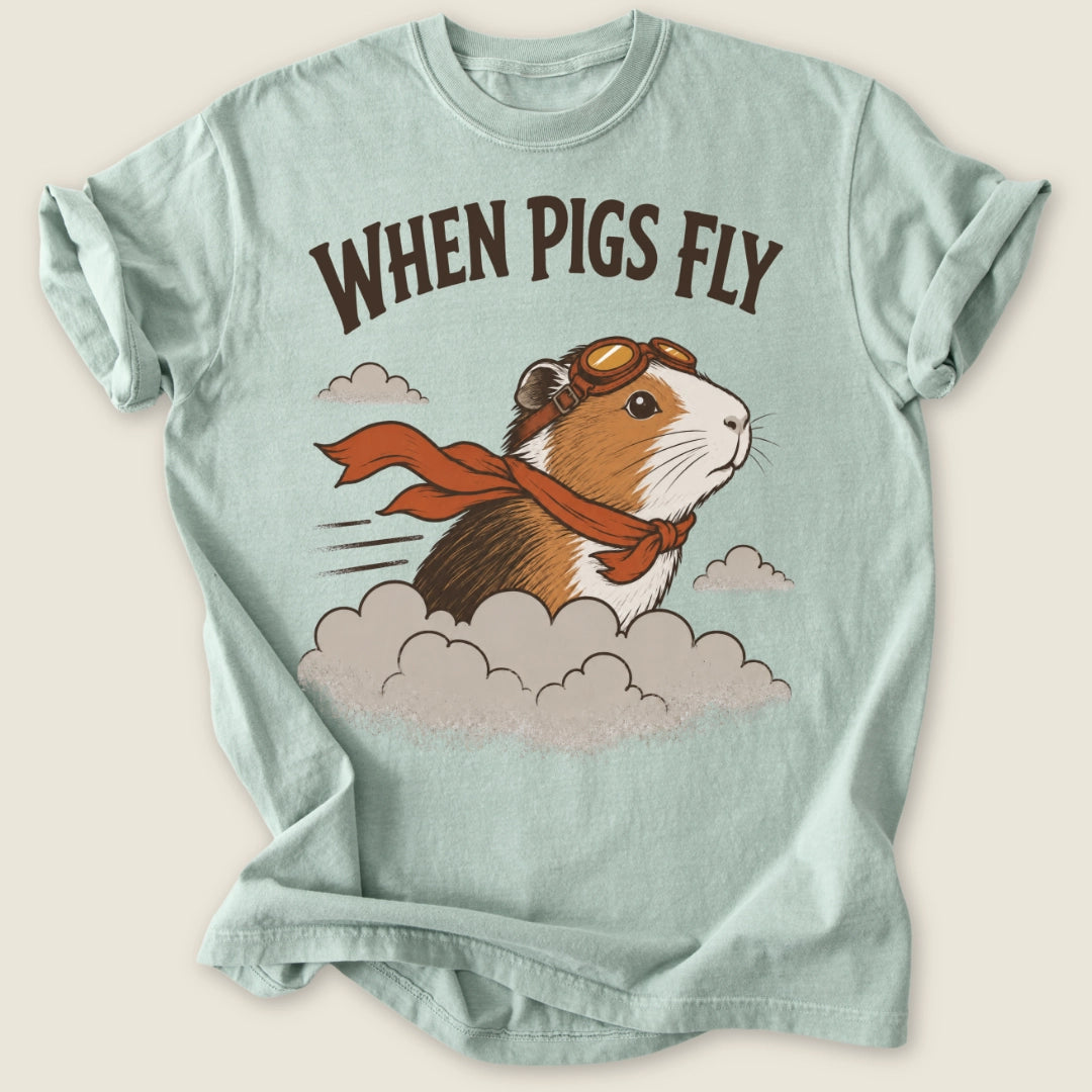 Cavy Aviator T-shirt-Tee-Bay-Guinea Pig Culture