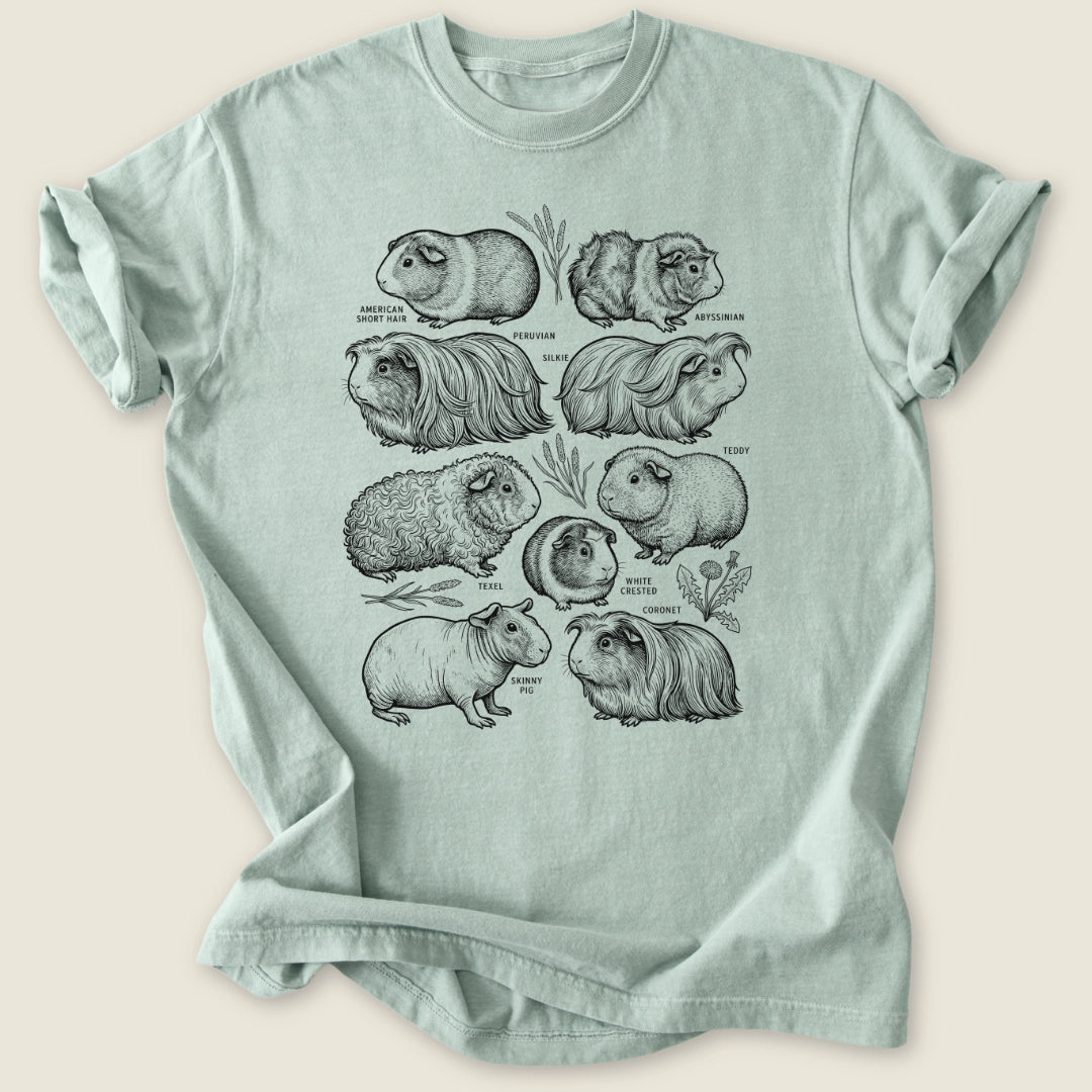 Cavy Field Guide T-shirt-Tee-Bay-Guinea Pig Culture