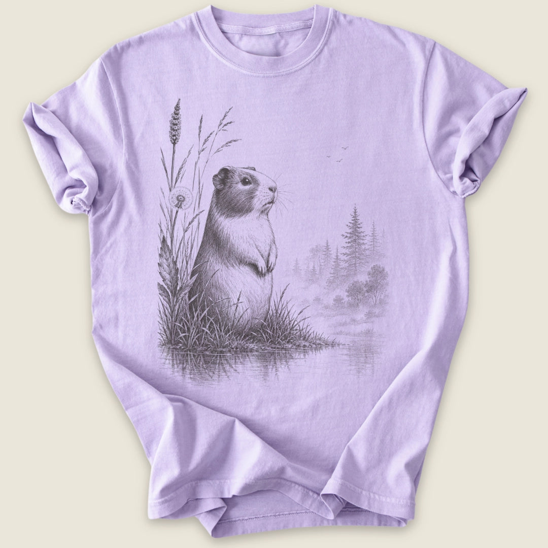 Cavy Scout T-shirt-Tee-Orchid-Guinea Pig Culture