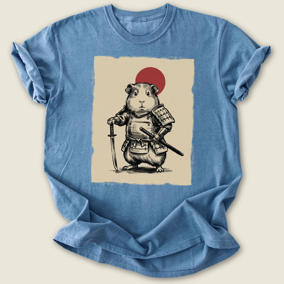 Cavy Warrior T-shirt-Tee-Blue Jean-Guinea Pig Culture