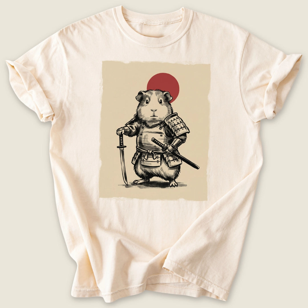 Cavy Warrior T-shirt-Tee-Ivory-Guinea Pig Culture